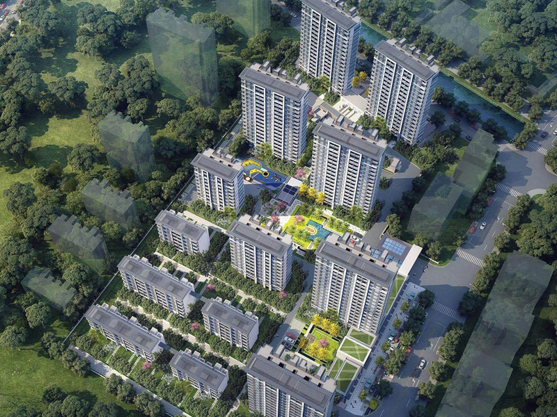 杭州桃語春福里小區項目定制百葉窗、空調欄桿產品